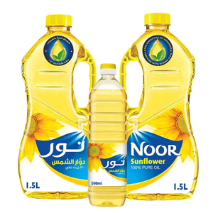 زيت نور دوار شمس 2×1.5 لتر+500 مل