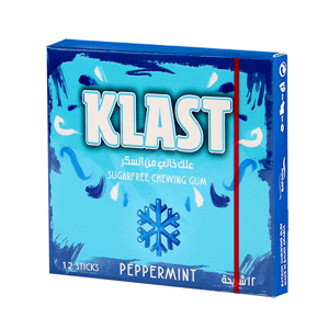 كلاست علك بنكهة نعناع حار خالي من السكر 12 شريحة