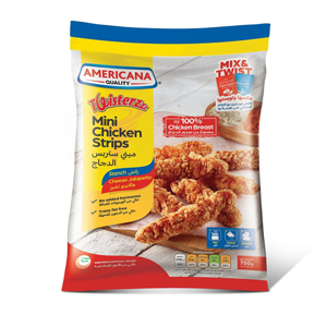 امريكانا ميني ستربس الدجاج تويسترز 750 جرام