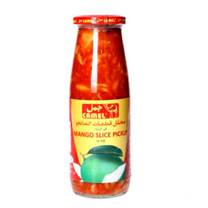 مخلل قطعات المانجو امبا غزال جمل 880 جرام