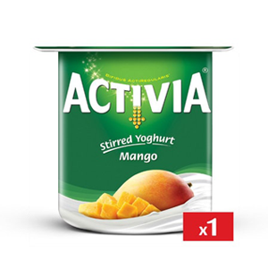 اكتيفيا زبادي مانجو كامل الدسم  120 جرام